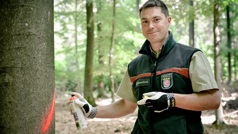 Förster beim Auszeichnen Förster beim Auszeichnen