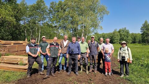 Foto vom Pressetermin mit Regierungspräsident Mark Weinmeister 