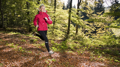 Joggerin im Wald Joggerin im Wald