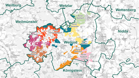 Reviergrenzen Forstamt Weilrod