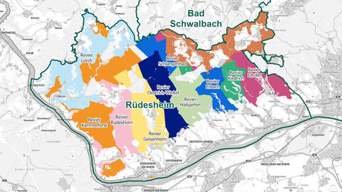 Karte Forstamt Rüdesheim Karte Forstamt Rüdesheim