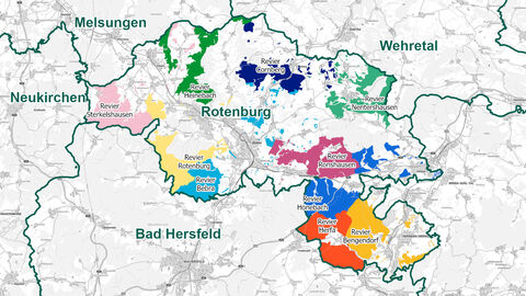 Reviergrenzen Forstamt Rotenburg Reviergrenzen Forstamt Rotenburg