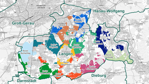 Übersichtskarte Forstamt Langen