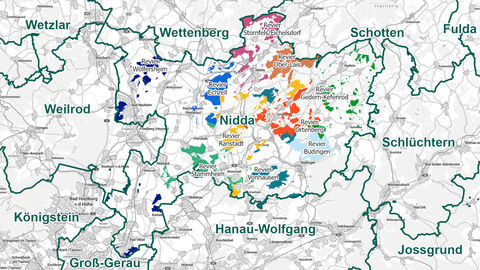 Übersichtskarte Forstamt Nidda