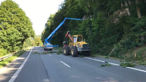 Verkehrsicherungsmaßnahme an einer Straße