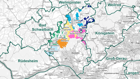 Karte Forstamt Wiesbaden-Chausseehaus