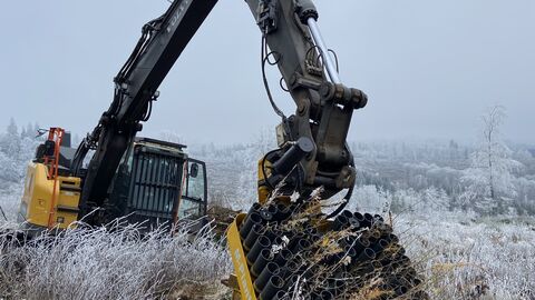 Kettenbagger im Einsatz Kettenbagger im Einsatz
