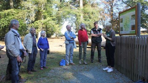 Vogelkundliche Wanderung Auf dem Foto sehen sie eine Gruppe eine Menschen