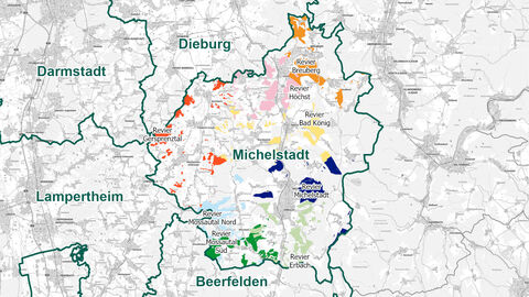 Karte Revierübersicht Karte Revierübersicht
